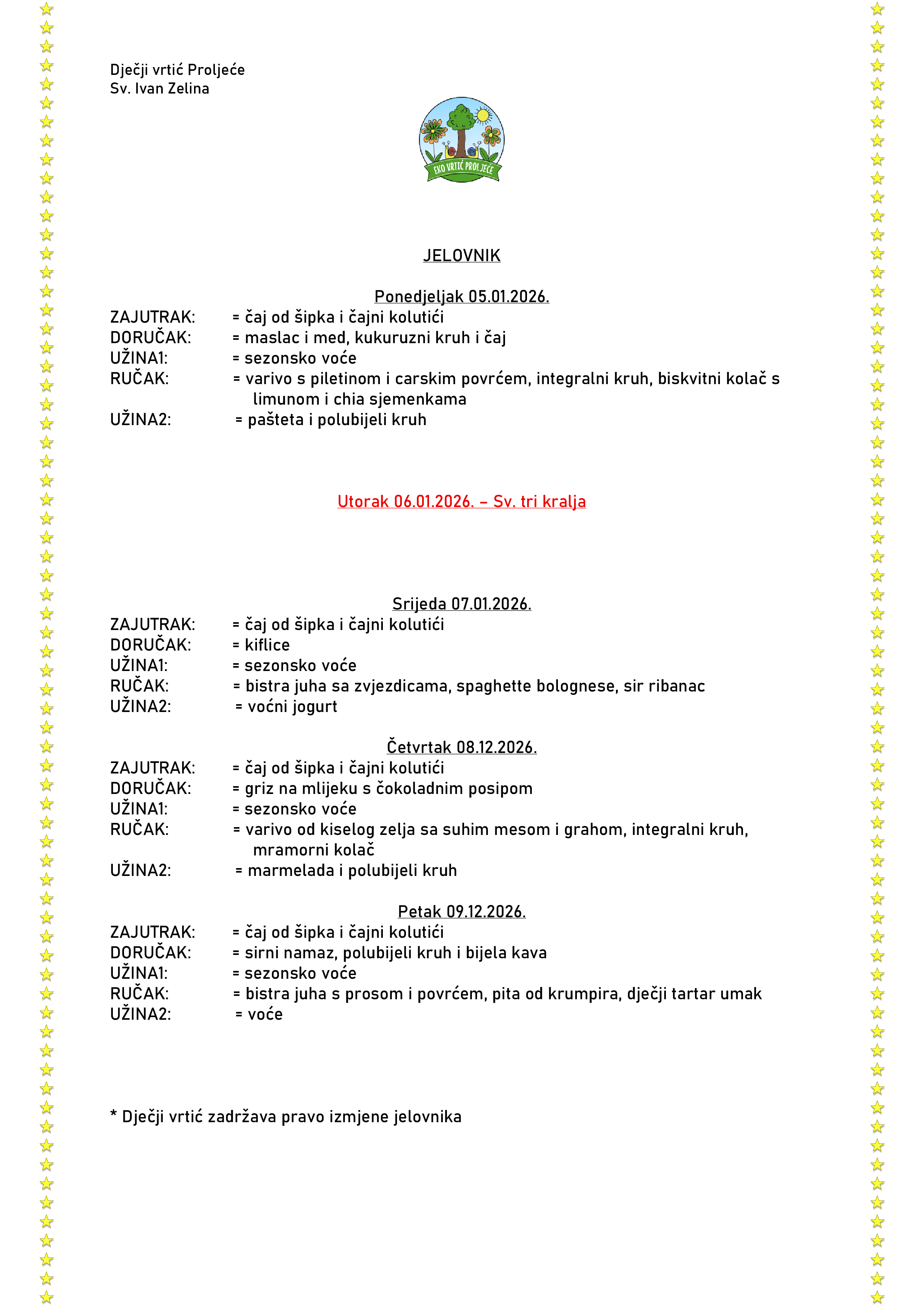 JELOVNIK 05.01. 09.01.2026